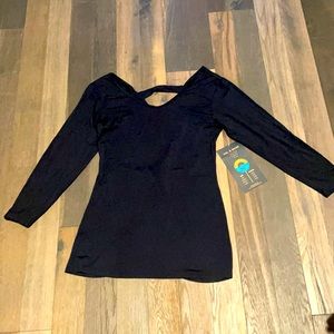 SOL & MANE Knot back, navy 3/4 sleeve